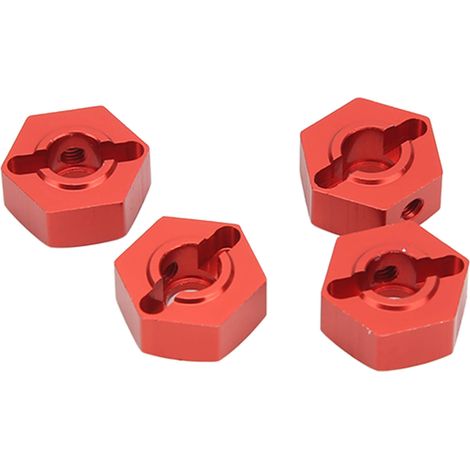 Adaptateur de moyeu hexagonal 14mm universel en aluminium pour voiture RC 1/10, compatible ARRMA Senton, rouge (1/5)
