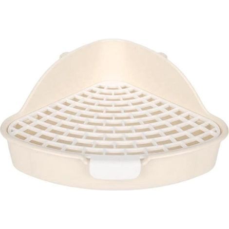 Lapi Litter Box - Beige - Filtering Grate - High Backrest - Easy to Clean
