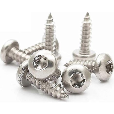 Lot de 50 vis autotaraudeuses M3x16 mm, tête Torx, acier inoxydable, pointe acérée, filetage profond, pour la maison et le bricolage. (1/5)
