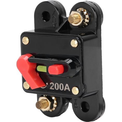Disjoncteur porte-fusible réarmable 12-24V CC pour autoradio, bateau et camion, 200A (1/5)