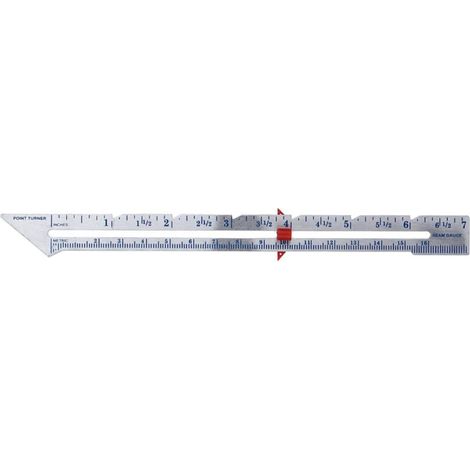 Jauge Coulissante, Règle de Matelassage en Aluminium avec Marqueur Réglable pour des Mesures Précises dans les Projets de Bricolage et de Couture (Règle pointue en aluminium argenté) (1/5)