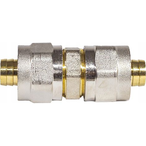 Manchon PEX 16 × 16 mm - Laiton - Résistant à la corrosion - Pour les installations d'eau (1/2)