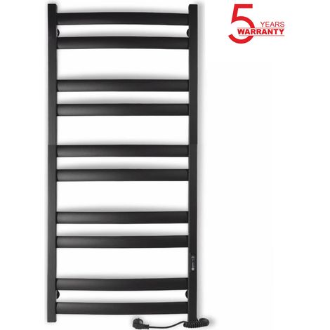 Toallero eléctrico ATLANT 500x1200 con temporizador ECO, 300W, Negro (1/4)