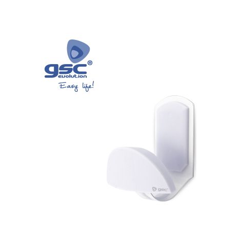Edelstahl Kleiderbügel + weißer Bauchnabelknopf 45x84mm GSC 003802793