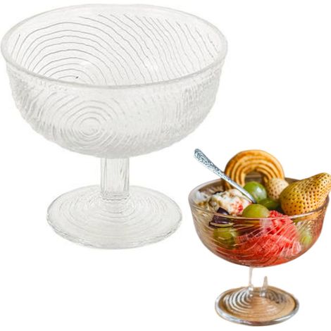 300-ml-Glasbecher für Eiscreme, Dessert, Salatschüssel für Desserts, Glas, Kristall