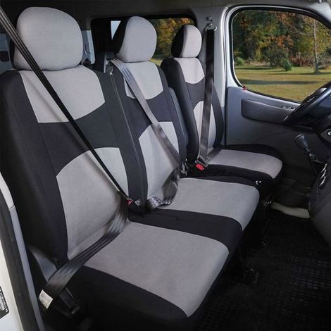 Housse De Siege Voiture - Polyester - Mousse 3 Mm - Universelle Pour Citroen Jumper Jumpy Berlingo - 3 Pieces (1/5)