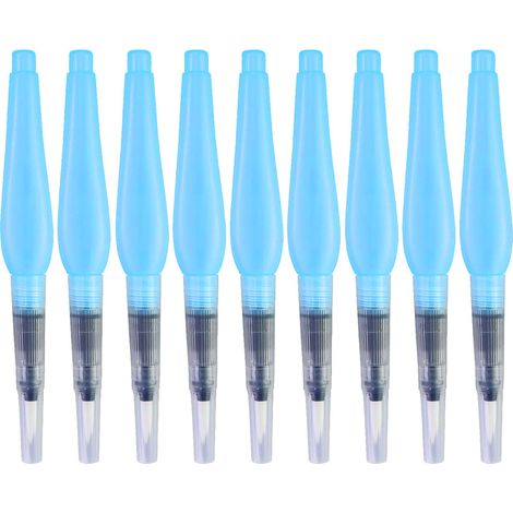 Pinceau Aquarelle - Réservoir Eau Rechargeable - Pour Peinture Débutant - Lot de 9