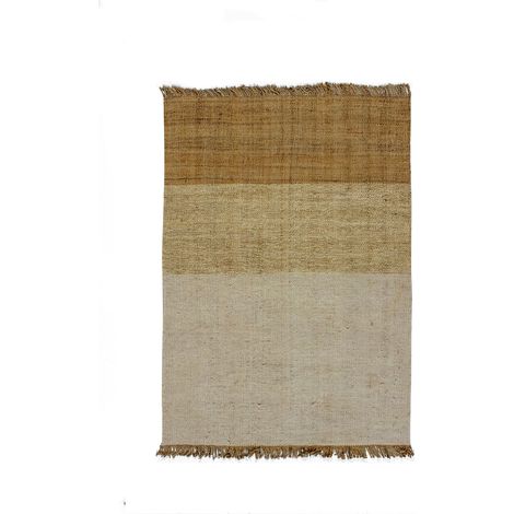 Tapis en jute et laine avec franges (1/5)