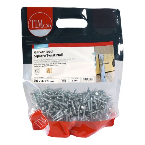 TIMCO Square Twist Nails Galvanised - 30 x 3.75