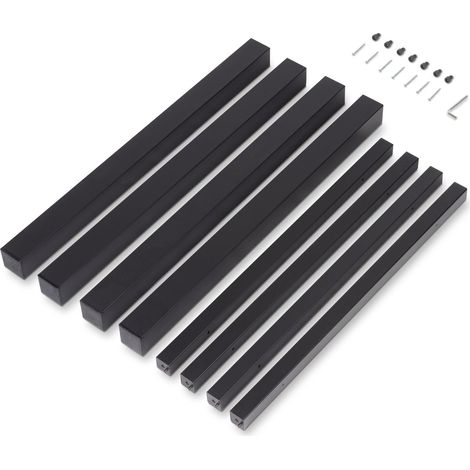 Gambe quadrate e struttura per tavolo, 50x50mm, 750x750, Verniciato nero, Acciaio, 1 set 2047114 EMUCA (1/5)