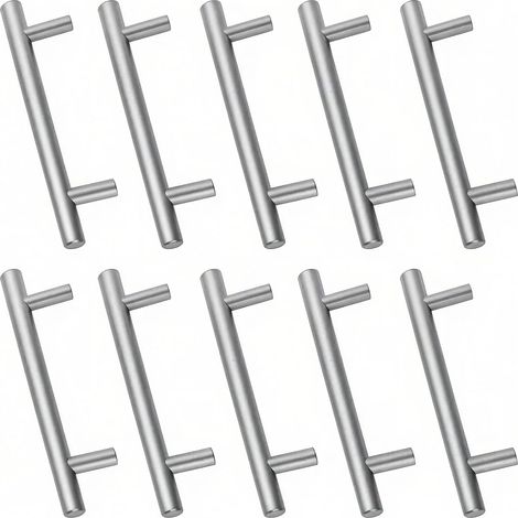 10 Türgriffe, Edelstahl, 128 mm Abstand, für Küchenschränke (1/5)