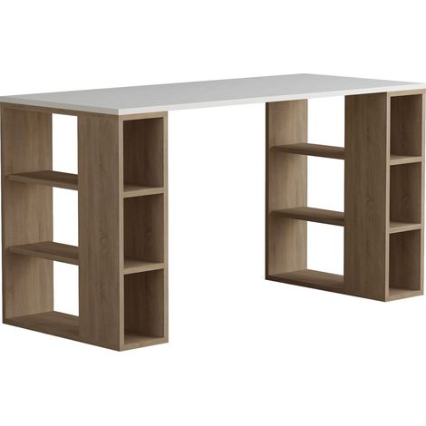 Scrivania in legno "Colmar" - 140 x 75 x 60 cm - Bianco