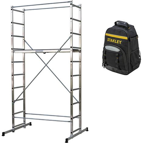 Gerüst für den Hausgebrauch : 3.78m maxi. Arbeitshöhe + Rucksack - 203702-SAC