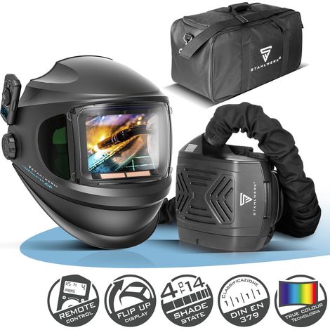 STAHLWERK casco automatico per saldatura MASTER AIR sistema di aria fresca TH3 protezione delle vie respiratorie PAPR