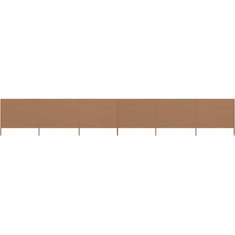Paravent 6 panneaux Tissu 800 x 160 cm Taupe (1/5)