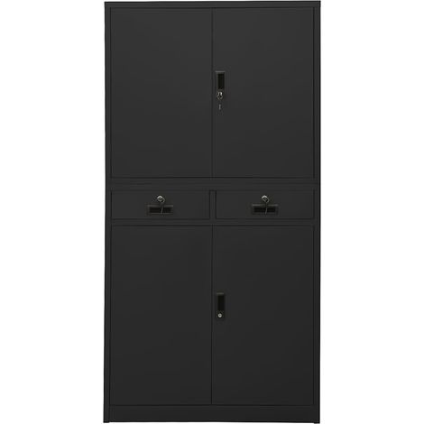 Maison Exclusive - Armadio per Ufficio Antracite 90x40x180 cm in Acciaio (1/5)