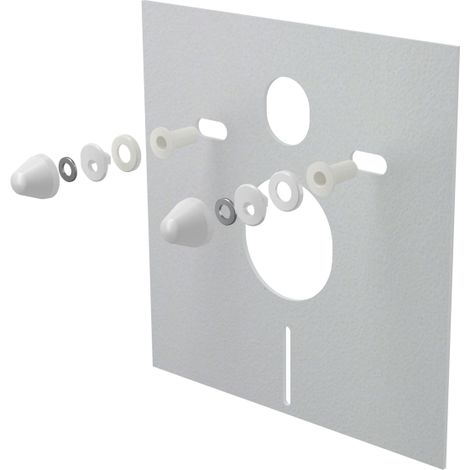 Kit di montaggio per vasi WC e bidet sospesi con isolamento (bianco) (1/2)