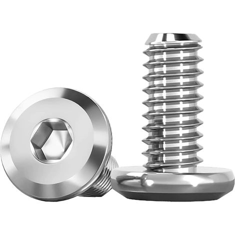 Vis à tête plate Inox A2 M4 x 12 mm Lot de 20 pièces Vis à empreinte hexagonale Pour Meubles, Métal, Bois, Extérieur (1/5)