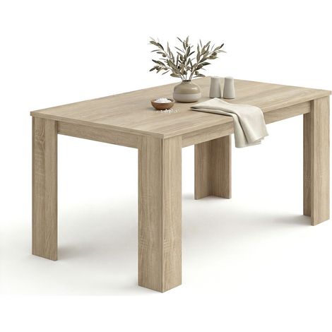 Mesa de comedor fija 140x80 cm Naya Roble Canadian 80cm (ancho) x 75cm (alto)