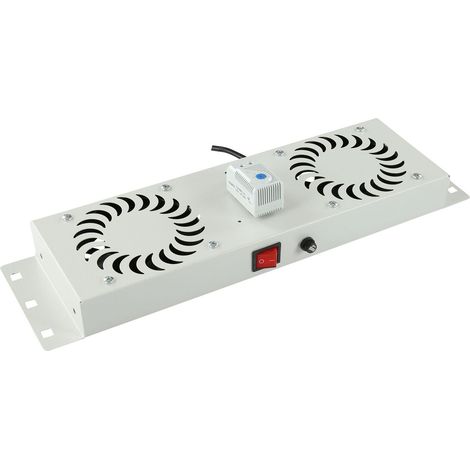 Módulo de ventilador Lanview (2 unidades analógicas) con termostato, enchufe británico, RAF115WH-UK