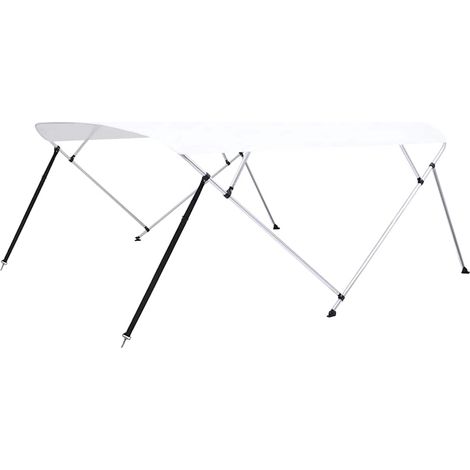Bimini di Prua Tendalino a 4 Archi Bianco 243x(230-244)x137 cm (1/4)