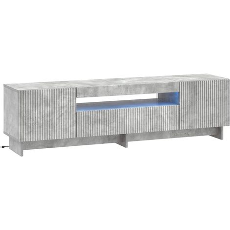 Mueble de TV LED Gris Hormigón Madera de ingeniería vidaXL (1/5)