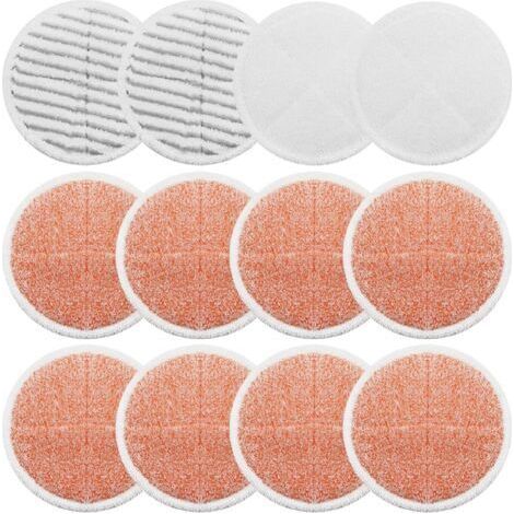 FENOPLASTICAEnsemble de tampons de rechange pour serpillière Bissell Spinwave 2039A et 2124 : 8 tampons robustes, 2 tampons souples et 2 tampons de nettoyage. (1/4)