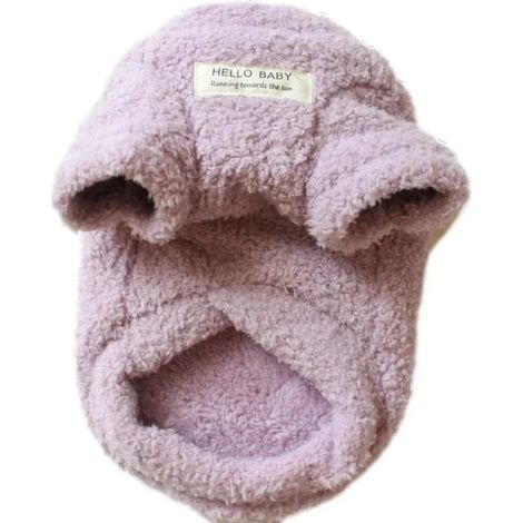 Pulls polaires d'hiver pour chats et chiens - manteau chaud double couche pour chien avec anneau d'attache pour la laisse (violet - petite taille)