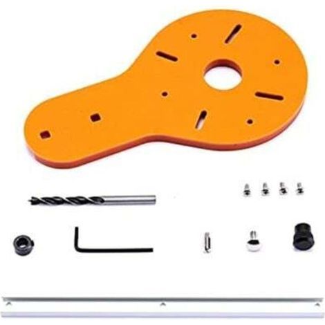 Gabarit de coupe circulaire pour défonceuse à bois électrique Coupe-bois Travail du bois Fraise Cercle Groove Accessoires Outil (A : 1-70 cm) (1/5)