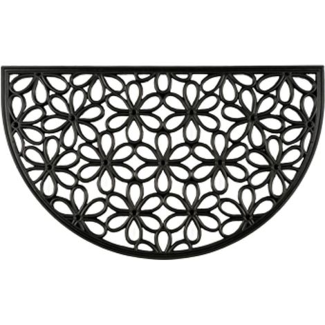 Fußmatte Nabucco schwarz, 45 x 75 cm halbrund Schuhabstreifer & Fussmatten