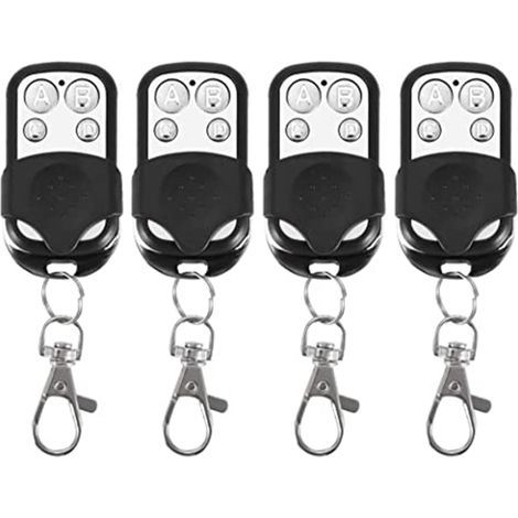 Lot de 4 télécommandes 4 boutons 433 MHz, porte garage, portail, puits de lumière. Appairage simple, longue portée, commande à distance pratique. (1/5)