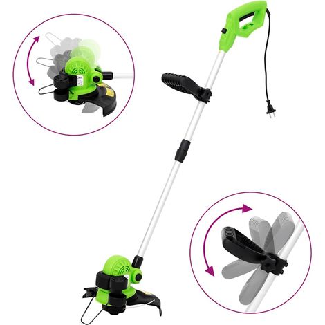 Coupe-bordures électrique vidaXL avec manche télescopique, 29 cm, 550 W (1/5)