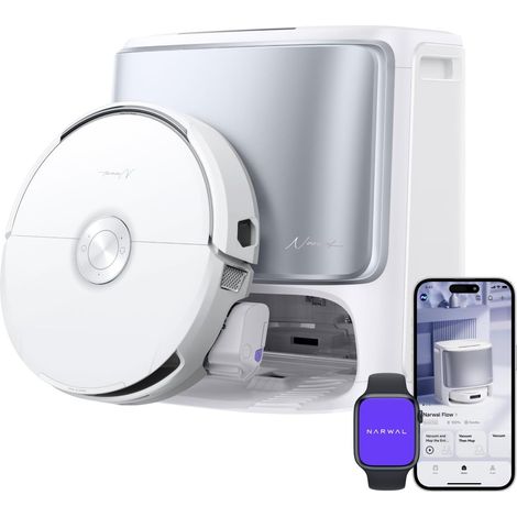 Aspirateur Robot Laveur 22 000 Pa, Auto-système Lavage FlowWash DualFlow Anti-enchevêtrement Poil Animaux, 80℃ Lavage et 45℃ Séchage, Station Multifonction Tout-en-1, Évitement Obstacles (1/5)