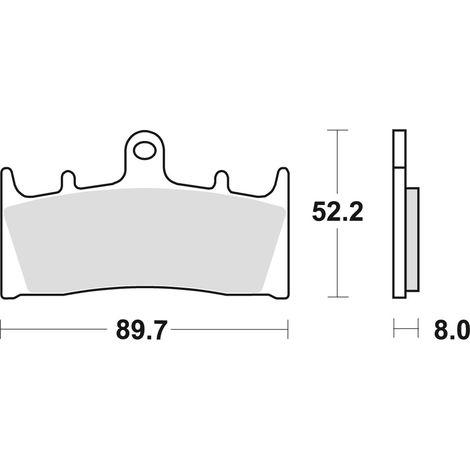 Pastillas de freno TRW ZF KH188 orgánicas para Kawasaki ZX9R 96-01, ZRX 1100 / 1200 96-06, VN 1500 02-03, VN 1600 04-08, Suzuki GSF 1200 01-05, GSX 1400 01-07, VZ 1600 04-05, delanteras.