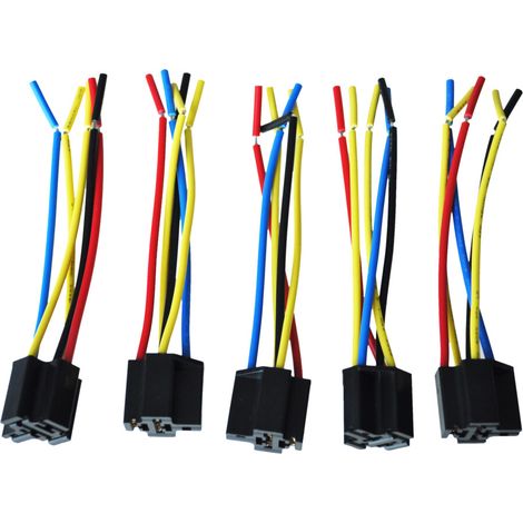 SODIAL(R) 5 Pcs 5 broches Fils Cable Relais Douille Harnais Connecteur 12V pour Voiture Auto