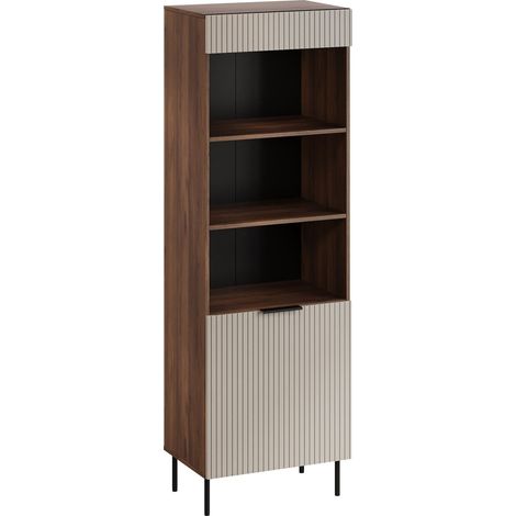 Estantería Mardalu 102 , Abierto, Con puertas, MDF, Aglomerado laminado, Número de puertas: 0, Número de cajones: 0, 185x60x42cm