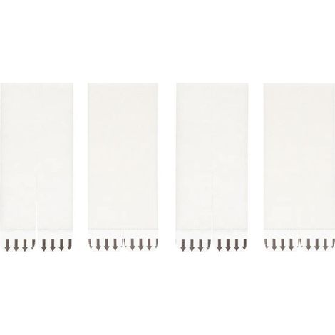 Lot de 8 Bandes de Fixation Murale "Adhésives" 9cm Blanc (1/4)