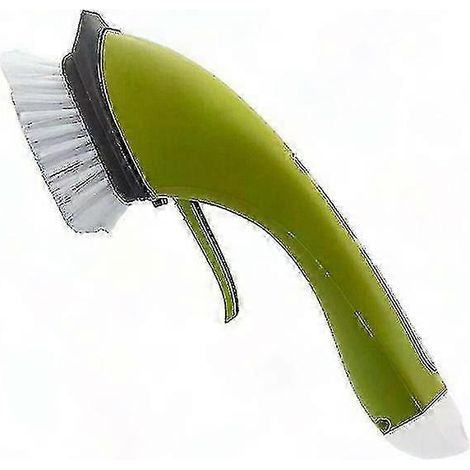Brosse à vaisselle avec réservoir à savon - Écouvillon de cuisine anti-rayures, étanche, distribution de liquide par simple pression, contrôle précis du débit, lot de 1 (1/3)