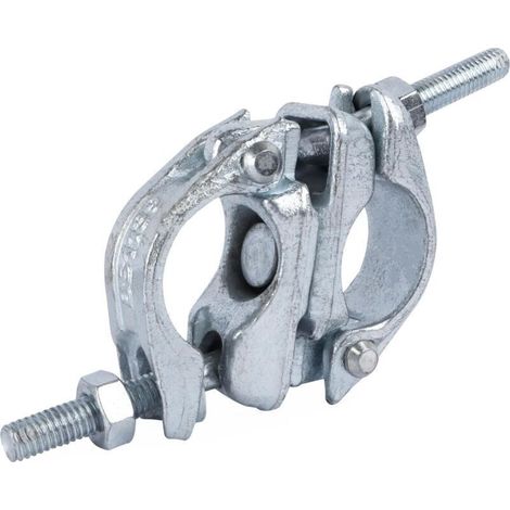 Accouplement échafaudage Coupleur d'echafaudage Pinces d'echafaudage 48 x 48mm 360° avec écrou à Collerette Pince d'échafaudage pour la Fixation des Tiges d'ancrage d'échafaudage (1/4)