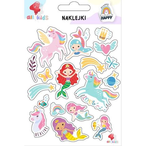 Regenbogen-Einhorn-Meerjungfrauen-Aufkleber für Kinder