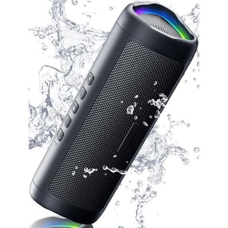 Enceinte Bluetooth Portative - Haut-parleur Bluetooth 5.3 sans fil-Extra Bass imperméable IPX5 - stéréo autonomie - 20 heure (1/4)