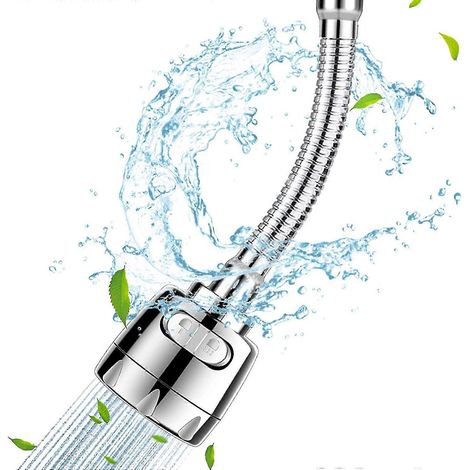 Aérateur de robinet de cuisine mobile, robinet d'évier pivotant à 360°, accessoire de douchette, économie d'eau (1/5)