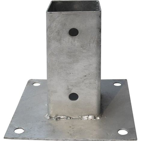 STAFFA A BICCHIERE SUPPORTO PALO 90 PILASTRO PILASTRI ZINCATO LEGNO 9x9 cm 733V
