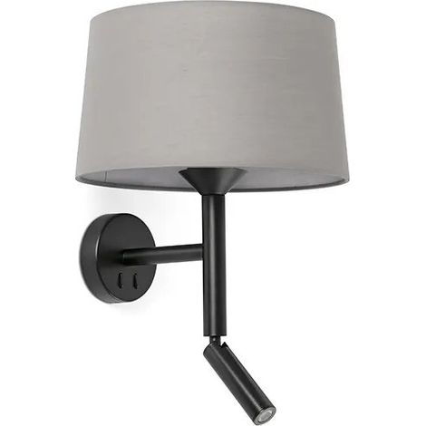 Applique murale WINDSOR avec lecteur noir/gris 20223-129 (1/2)