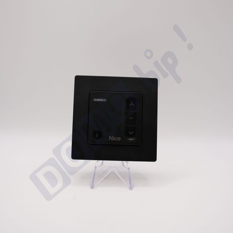 NICE DOMI W1 NOIR - Télécommande murale bidirectionnel pour volets roulants - Fréquence 433.92 mhz - 3 boutons - Remplace l'ancienne gamme ERA W1 - Compatible OXI, OXIBD, FLOX2R, OX2 (1/5)