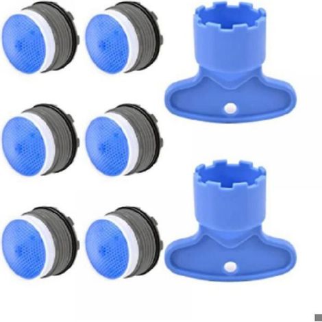Aérateur M18.5 - Filtre 5 Couches - Pour Robinets Cuisine et Salle de Bains - Économie Eau 30 à 40 % - Lot de 8 Pièces (1/5)