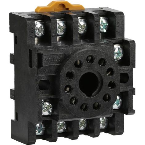 Base de Relais d'Alimentation à 11 Broches Embase pour Support de Base Bornes à Vis Montage sur Rail DIN pour JQX-10F Relais Temporisé JTX-2C (1/5)