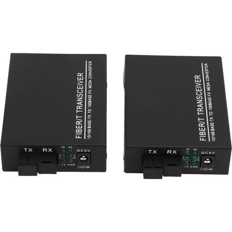 20 km Singlemode-Glasfaser-Ethernet-Medienkonverter für Videoüberwachung, 100–240-V-Transceiver mit EU-Stecker (1/5)