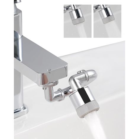 1080° schwenkbarer Strahlregler für Wasserhahn, Spülbecken-Strahlregler mit 2 Wasserstrahlarten, multifunktionaler 1080° schwenkbarer Verlängerungs-Wasserhahn, universeller Wasserhahn-Siebeinsatz, 22 (1/5)