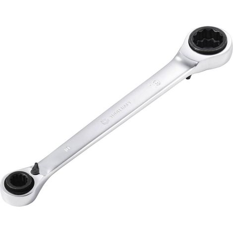 TOOLCRAFT TO-10781151 Clé à cliquet annulaire double Ouverture de clé (métrique) 10 - 19 mm (1/4)